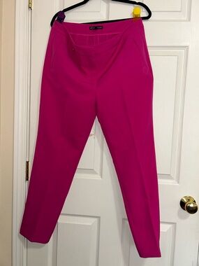 Adrianna Papell Bright Magenta Tailored Trousers